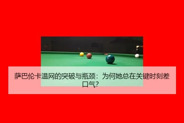 萨巴伦卡温网的突破与瓶颈：为何她总在关键时刻差口气？（ayx）